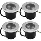 ZEMINPEOEL 8 PACK 3W IP65 Spot LED Encastré Extérieur 270 Lumen Rond Led Terrasse Downlight Lampe D'éclairage, Blanc Chaud