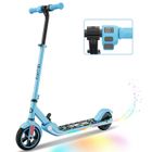 RCB R11S Trottinette Électrique Enfants, Écran LED, Néons Colorés, Vitesse et Hauteur Réglables, Cadeau Idéal Bleu