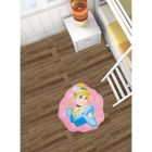 DEZENCO Tapis salon CINDERELLA SHAPED Rose 67x67 Lavable 30° en polyamide doux et soyeux