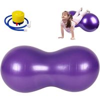 Ballon d'exercice en forme de cacahuète, accessoires de fitness, 35 x 18 pouces, balle d'exercice anti-éclatement en PVC avec une bo