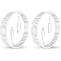 Câble de Chargeur iPhone 2M [Certifié MFi Apple] Lot 2 Câbles USB C vers Lightning Charge Rapide pour 13-12 Mini - 11Pro SE-X-[1225]