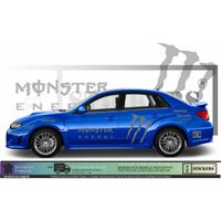 Subaru Impreza WRC rally Monster energy sponsoring - GRIS - Kit Complet  - voiture Sticker Autocollant