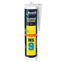 Mastic de Fixation BOSTIK MS9 SUPER BOND - Fixation à Prise Immédiate Elevée - Intérieur/Extérieur - Noir - Cartouche 290 ml