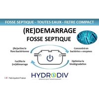 Démarrage pour fosse septique toutes eaux filtre compact HYDRODIV - Monodose 1 kg