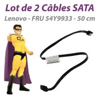 Lot 2 Câble SATA Lenovo FRU 54Y9933 ThinkStation S30 50cm Noirs