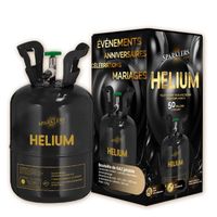 Hélium Grande Bouteille Gaz d'Hélium pour 50 Ballons - Bonbonne Jetable capacité 0,40m3