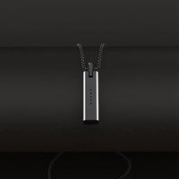 Ywei 2018 Nouveau Métal Collier Pendentif Magnétique Titulaire Remplacement Accessoire Pour Fitbit Flex 2-Noir