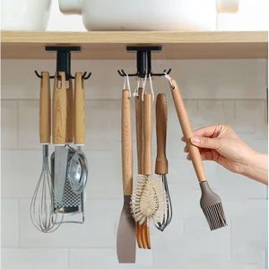 Barre De Suspension Cuisine Autocollante 8 Crochets – Blanc – Sans Perçage, Idéale Pour Ustensiles, Serviettes Et Plus