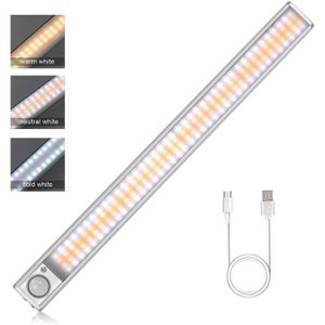Ultra fine /Éclairage sous meuble Intensit/é variable R/églette LED avec capteur Lumi/ère blanche naturelle 4000 K