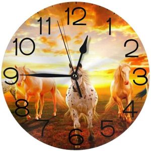 horloge pendule murale cheval chevaux personnalisé au choix réf F16 