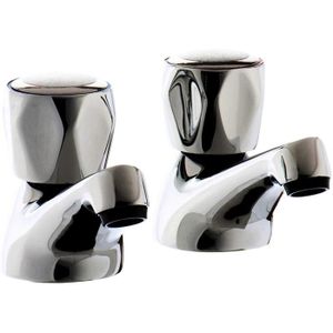 ROBINETTERIE SDB Robinets de lavabo - valuebaths - paire de haute qualité chromée - monotrou - convient pour lavabo et vasque