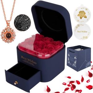 GOLDNICE Idée Cadeau Femme, Noël Rose éternelle avec Collier I Love You  pour Cadeau Anniire Femme, Cadeau Maman Noel, Fete des M264 - Cdiscount  Maison