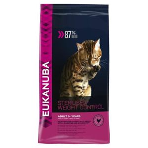 CROQUETTES EUKANUBA Croquettes pour chat stérilisé ou en surpoids - Poulet - Alimentation 100% Complète et Equilibrée - 1,5kg