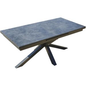 TABLE DE JARDIN  Table de jardin avec rallonge automatique en alumi