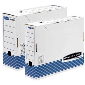 Boîte à archive 10 x boîte d'archives R-Kive PRIMA, blanc/bleu,…