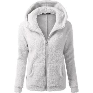 LUBITY Sweat à Capuche Femme Grande Taille Fermeture à Glissière Chic Plus Velours Couleur Unie Manteau Poche à Manches Longues Slim Poche Hiver Décontracté Chaud Sherpa Doublure Zippée Veste LUBITY Sweat à Capuche Femme Grande Taille Fermeture à Glissière Chic Plus Velours Couleur Unie Manteau Poche à Manches Longues Slim Poche Hiver Décontracté Chaud Sherpa Doublure Zippée Veste
