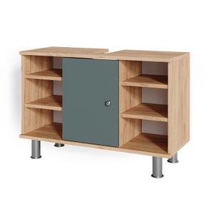 MEUBLE VASQUE - PLAN Vicco meuble sous vasque simple Fynn, Vert, 80 x 5