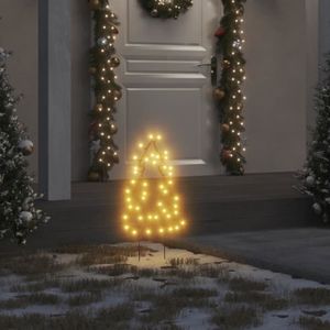 VOILE D'OMBRAGE vidaXL Décoration lumineuse arbre de Noël piquets 3 pcs 50 LED 30 cm 357720