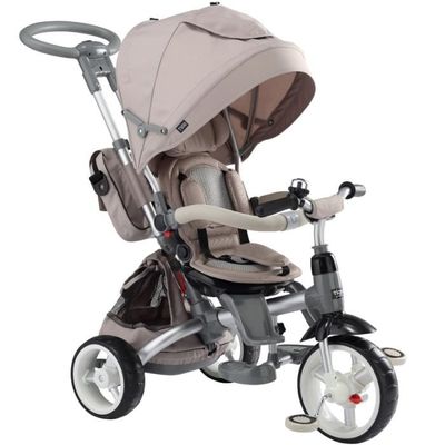 Tricycle Poussette Enfant Convertible SUN BABY Tiger 3 roues Beige Ceintures de securite Cdiscount Jeux Jouets