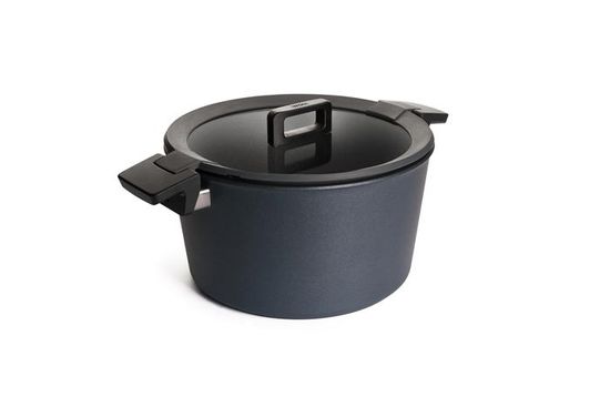 Casserole Inductive Woll Eco Lite 18 Cm - 100% Aluminium Recyclé - Manche Amovible - Passe Au Four - Noir