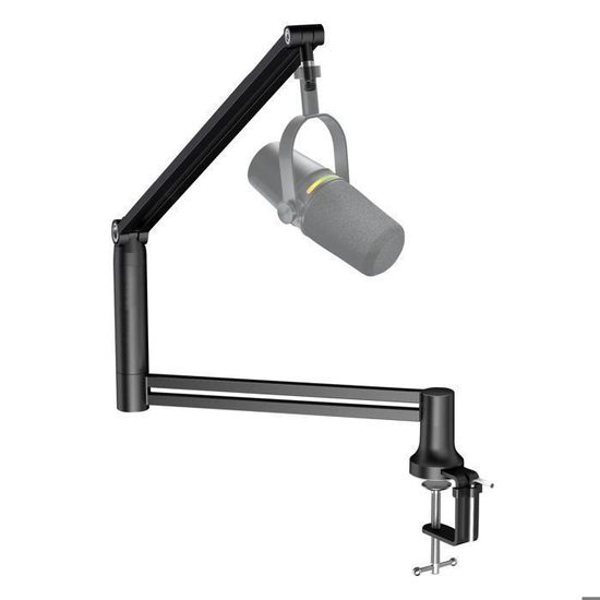 Bras De Micro Support Télescopique 360° - Adaptateurs 3/8 Et 5/8, Tige 15 Cm, Capacité 3 Kg - Pour Studio, Gaming, Podcast