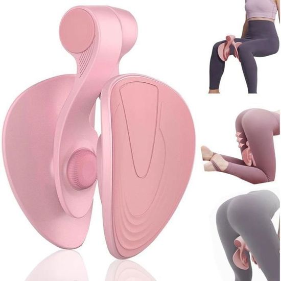 Entraîneur de Muscle Pelvien, Hip Trainer Exerciseur, Entraîneur Intérieur de Cuisse ​pour Les Fesses de Femmes, pour Serrage Entraînement Post-Partum la Maison Gym Yoga ​ (Pink