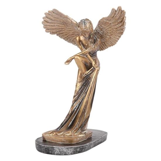 Figurine d'ange en résine, Sculpture d'ange avec aile, décoration murale de maison, ornement d'église STATUE - STATUETTE - TCJ13398