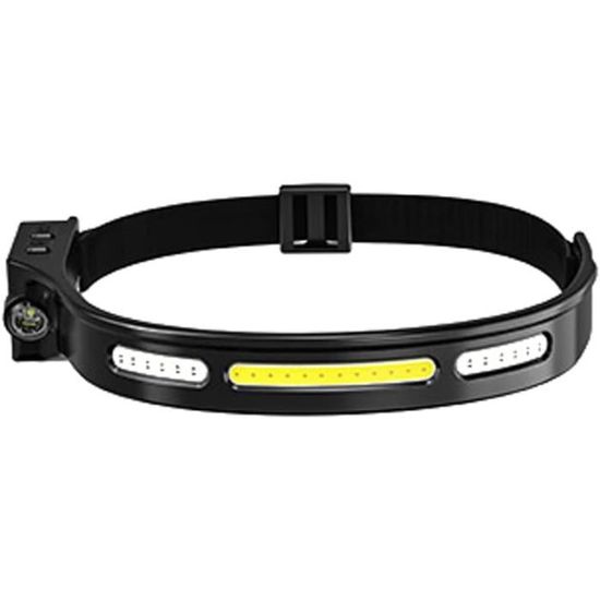 Lampe Frontale Led Cob Multifonction Avec Sangle Réfléchissante, Lampe
