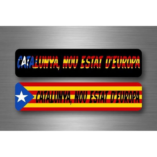 Autocollant Sticker Voiture Moto Blason Drapeau Catalogne Catalan Independant | FR