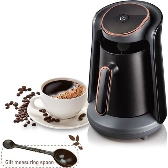 Machine à Café Turque Automatique 600W - 1 à 4 Tasses - Anti-débordement Et Sécurité Brûlure à Sec - 10