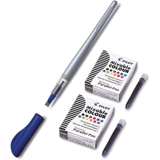 Stylo Calligraphie Pilot Parallel Pen 6.0 Mm - Plume Extra-Large Pour Débutants Et Experts | Kit Avec Encres Et Nettoyage
