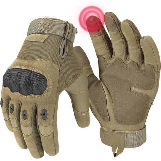 KEMIMOTO Gants tactiques pour homme, gants de combat tactiques avec coque de protection en PVC rigide pour le travail, le sport, la moto, le cyclisme, l'airsoft, le paintball, la chasse, la randonnée KEMIMOTO Gants tactiques pour homme, gants de combat tactiques avec coque de protection en PVC rigide pour le travail, le sport, la moto, le cyclisme, l'airsoft, le paintball, la chasse, la randonnée