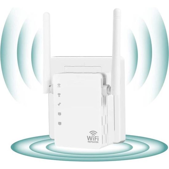 Répéteur WiFi 2025 - Amplificateur De Signal Avec 6 Antennes, 2 Ports LAN, Couvre 200 M², Facile à Installer Pour Maison Et Bureau
