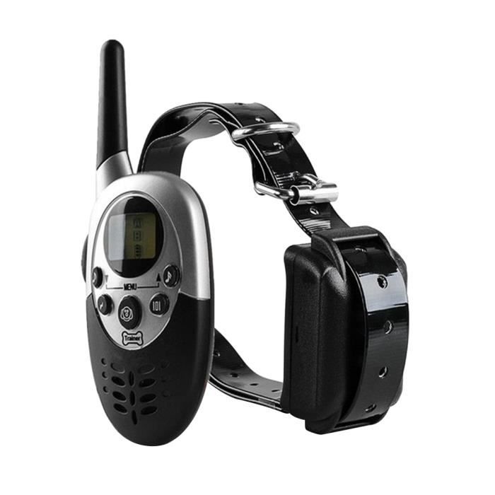 Collier de dressage électrochoc de chien de compagnie télécommandé de contrôle à distance pour arrêter un aboiement (EU Plug)