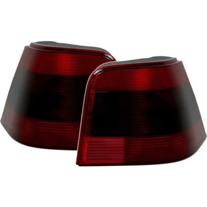 2 FEUX ARRIERE ROUGE ET NOIR LOOK GTI VW GOLF 4