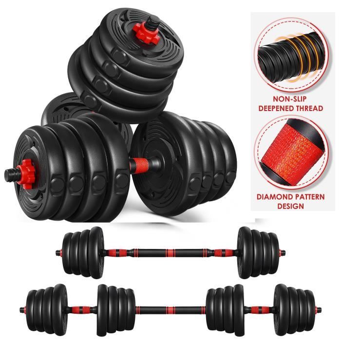 Lot d'haltères courts 30 kg (2 x 15 kg)