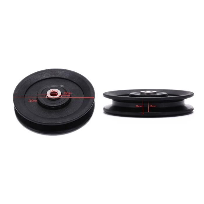 115mm câble salle de sport équipement de Fitness universel partie haute qualité roulement poulie résistant - HSJSZHA07302