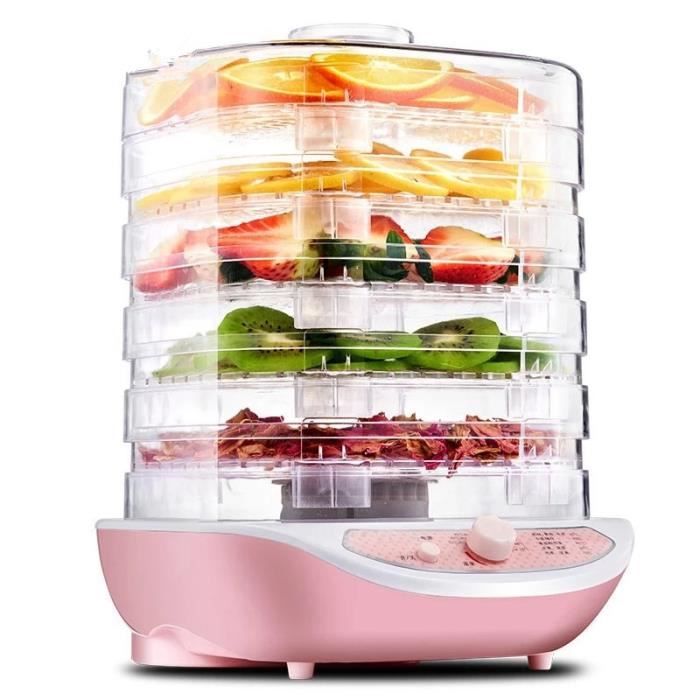 déshydrateur d'aliments domestiques, 5 plateaux, séchoir à Air pour Snacks, fruits, légumes, herbes, viande, animal domestique