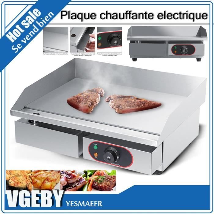 Planter Plancha Table Electrique Professionnelle Plaque Chauffante Electrique Commerciale BBQ en Inox