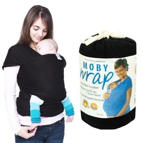 Echarpe porte-bébé avec élastique ECHARPE DE PORTAGE Noir