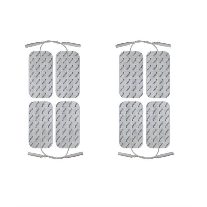 8 électrodes pour électrostimulateurs Cefar Compex Wire - 10 x 5 cm - compatible avec les électrostimulateurs Compex