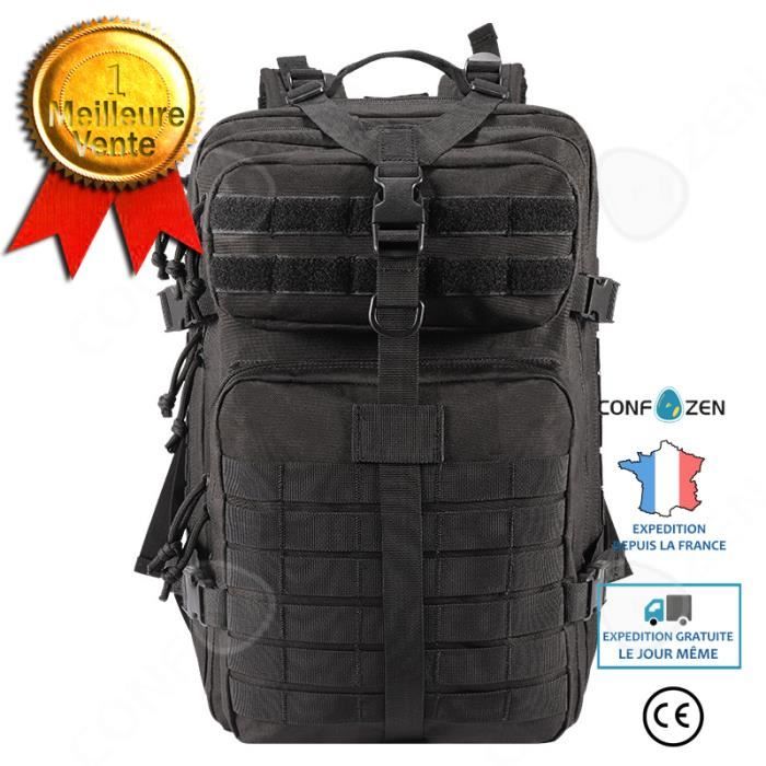 CONFO® Sac à dos d'alpinisme sports de plein air camouflage tactique tissu Oxford multifonction grande capacité 45L