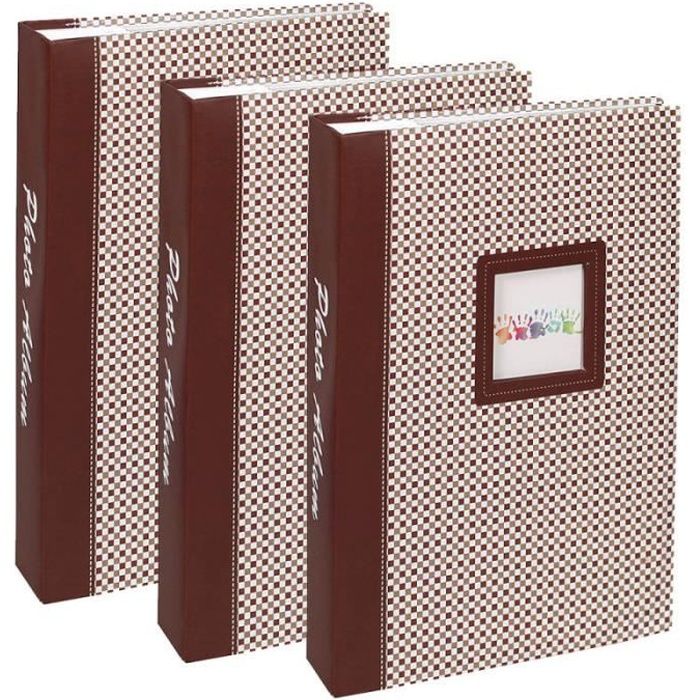 lot 3 albums photo elements 300 pochettes 10x15 - Brun 10x15 cm