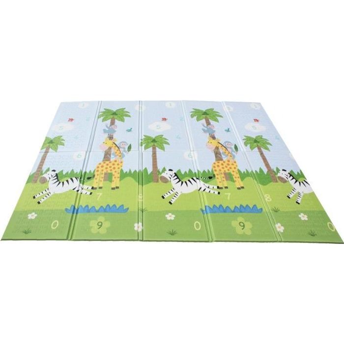 Tapis de jeu d’éveil pliable pour enfant bébé double face 2 en 1 Sunny Safari Magic Garden Fantasy Fields PS-PM001