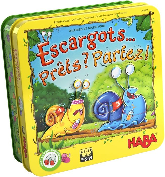 HABA - Escargots... Prêts ? Partez ! - Jeu de course - 5 ans et plus, 304027