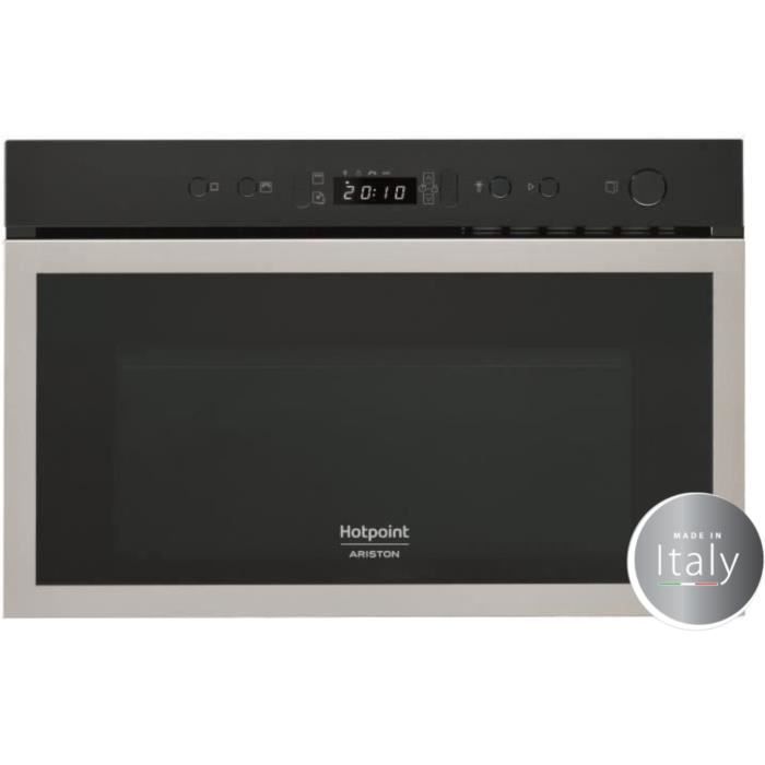 Micro-ondes combiné encastrable - HOTPOINT - MH 600 IX - Inox anti-trace - 22 L - 750 W - Grill 700 W
