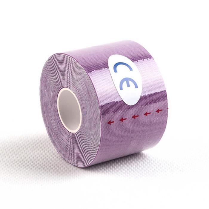 PROTEGE-CHEVILLES - CHEVILLERE,Kinésiologie bande élastique coton rouleau adhésif bande Muscle blessure - Type Purple-2.5x5cm
