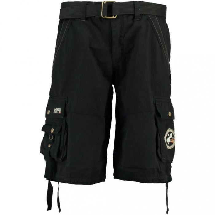 GEOGRAPHICAL NORWAY Bermuda PANTHEONMEN en coton Noir - Homme