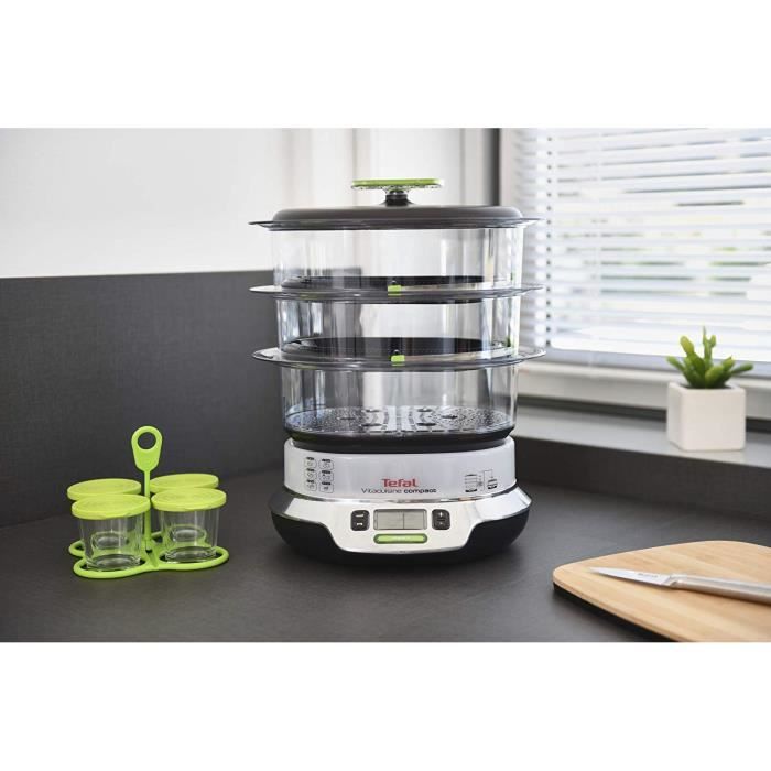 cuiseur vapeur électrique de 10,3L 1800W vert gris noir