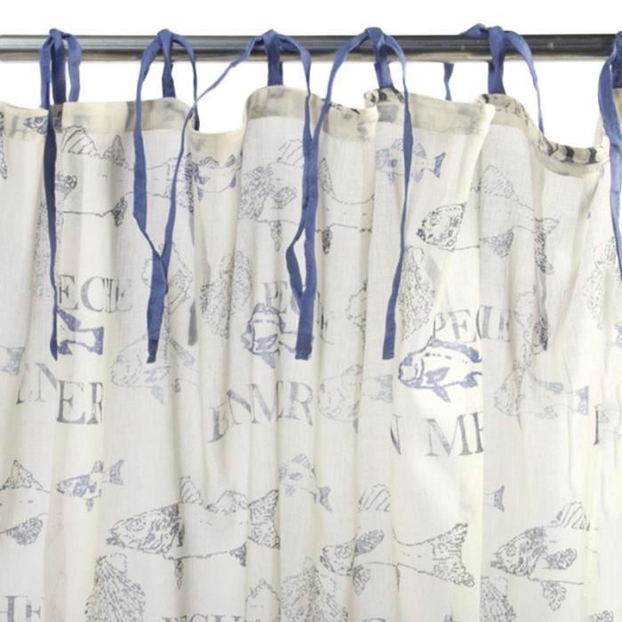Voilage PÊCHE (110x250cm) Écru • 100% coton
